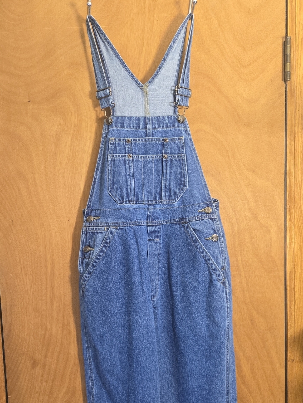 Vintage St. John's Bay Blue Cotton Denim Overalls Excellent Condition Wide Leg